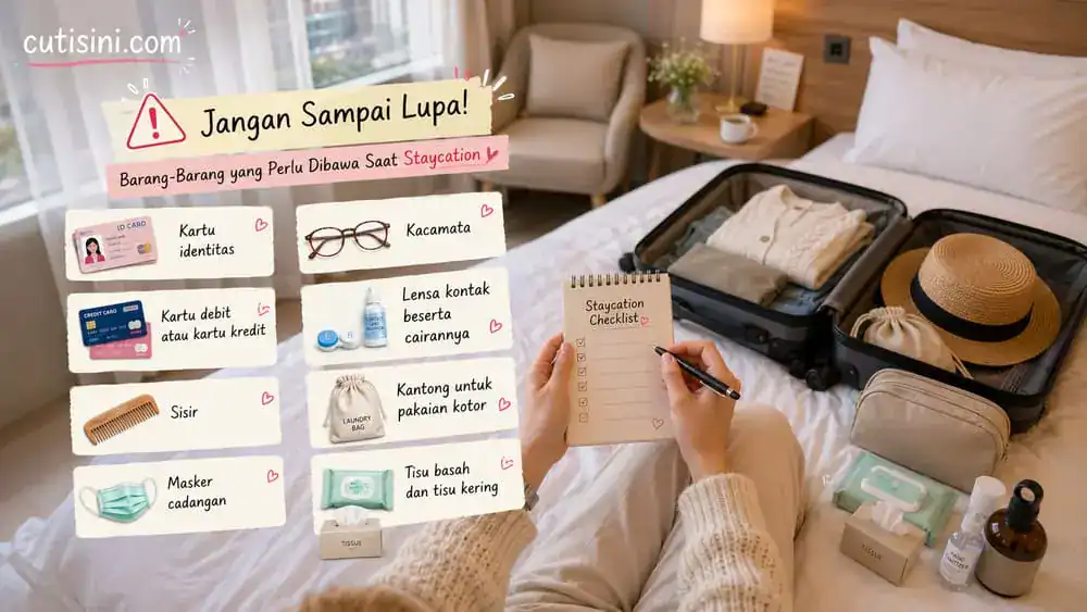 barang yang nggak boleh lupa dibawa saat staycation