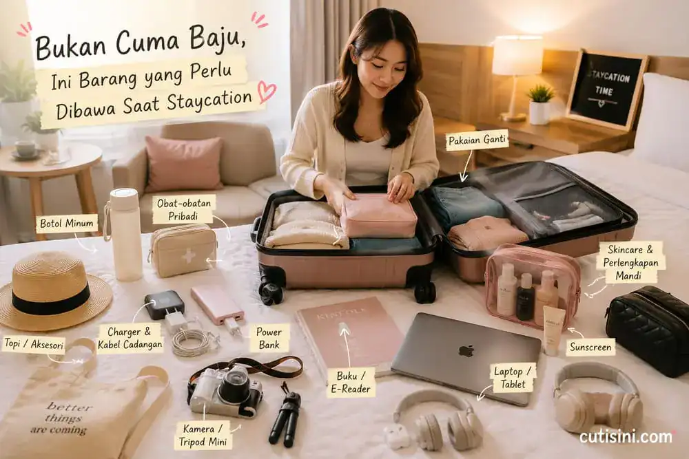 barang yang perlu dibawa saat staycation